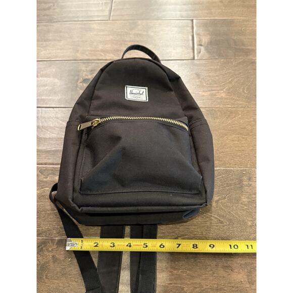 The Herschel Supply Co. Brand Unisex Mini Black Classic Backpack 11.5x9x5 - Picture 9 of 11